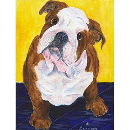 Carolines Treasures Carolines Treasures SS8415CHF English Bulldog Canvas Flag - House Size; 28 x 40 in. SS8415CHF